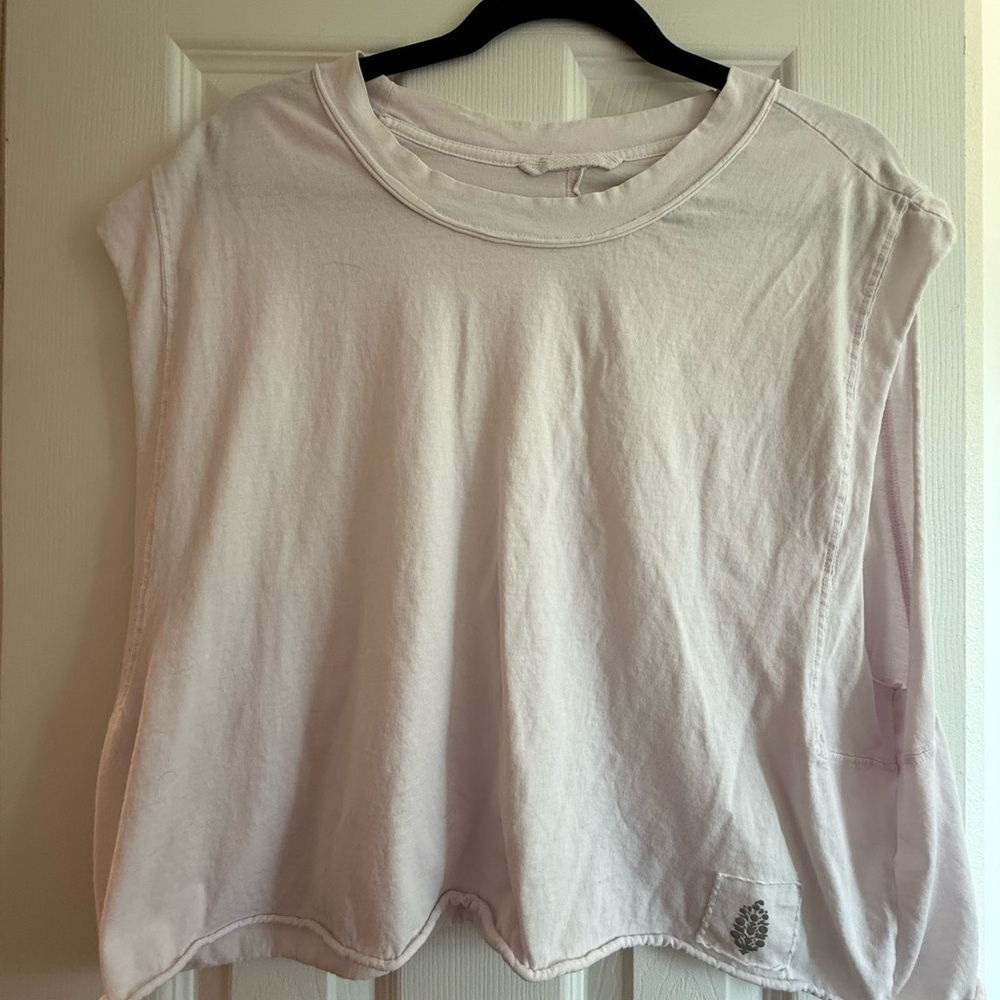 FP Movement by Free People Light Pink Cropped Muscle Tee